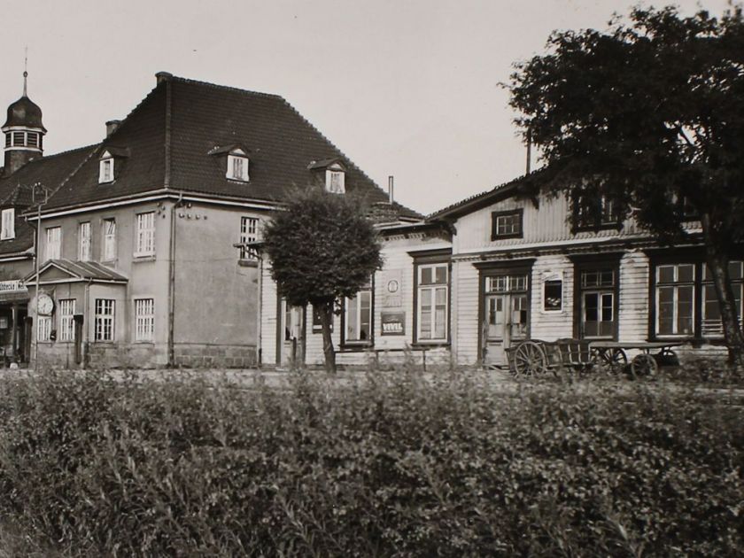 Bahnhof Lübbecke um 1940 (Bildnachweis Stadtarchiv Lübbecke)