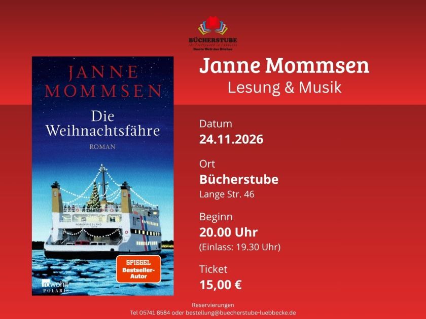 Janne Mommsen "Die Weihnachtsfähre" - Lesung und Musik